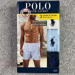 Polo Ralph Lauren 3 Pack Classic Fit Cotton Woven Boxers Small NWT